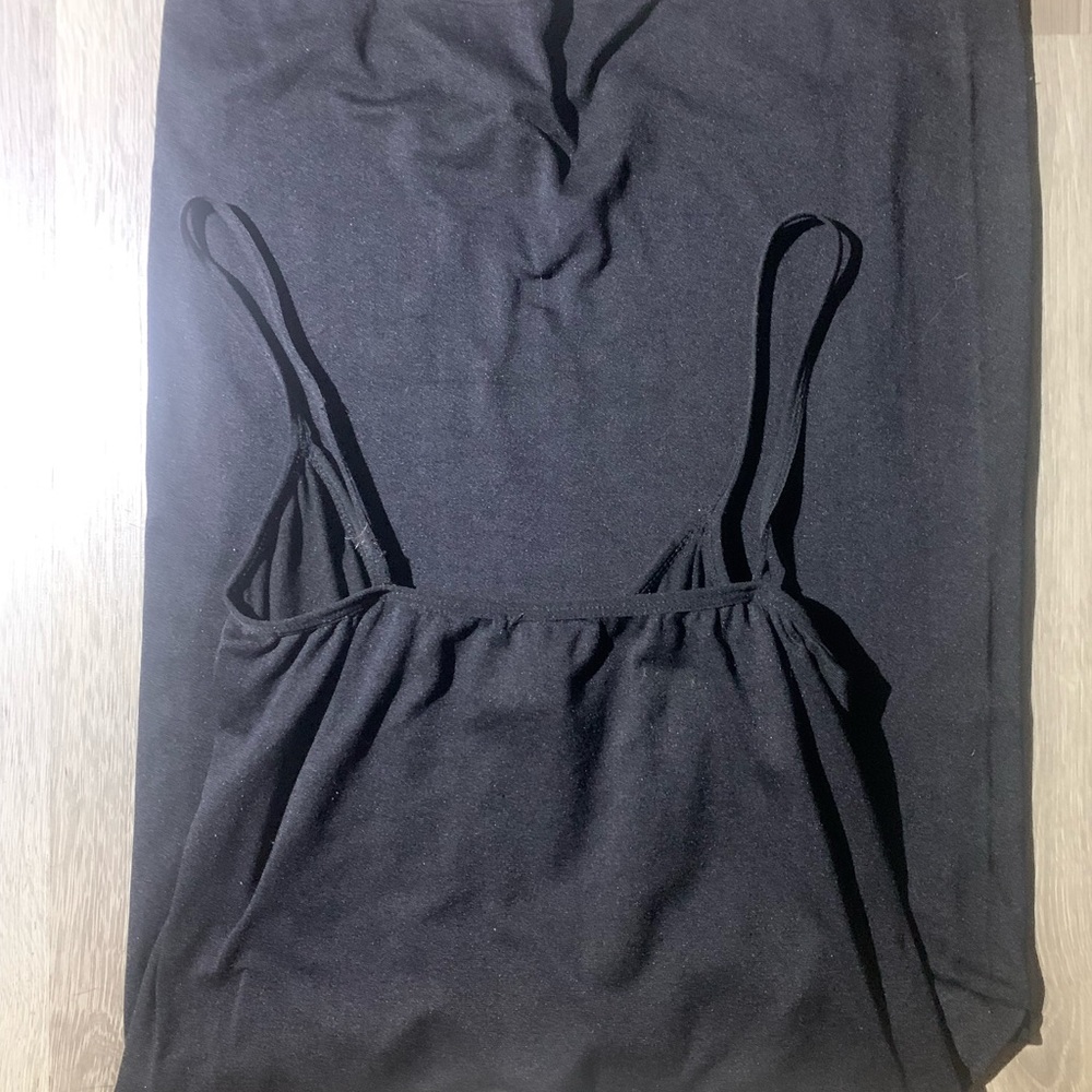 spaghetti strap black dress